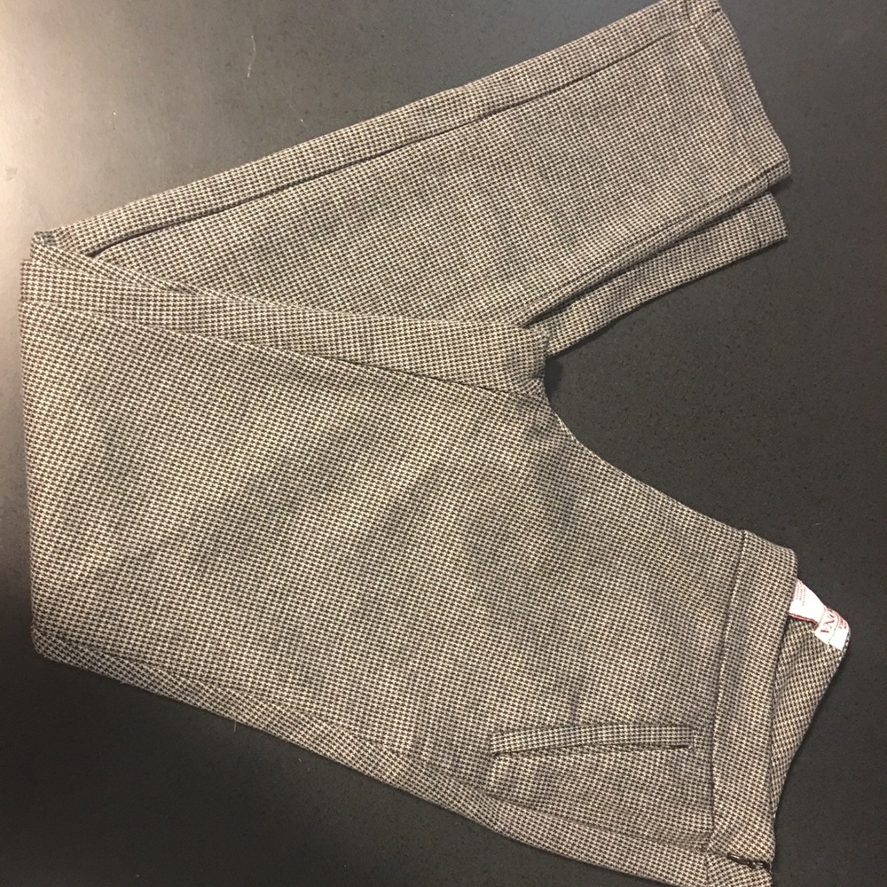 Black and Grey Skinny Dress Pants